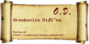 Oreskovics Diána névjegykártya